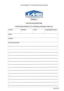 Protected Disclosure Form
